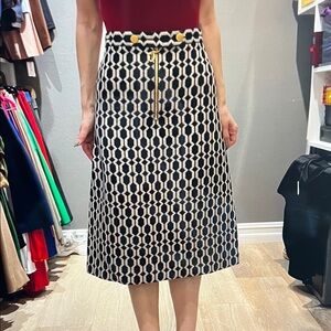 Gucci skirt Geometric Patterned Black and White Skirt
